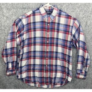 Ralph Lauren Blaire Men's Large Multi Color Plaid Long Sleeve Button Down Shirt